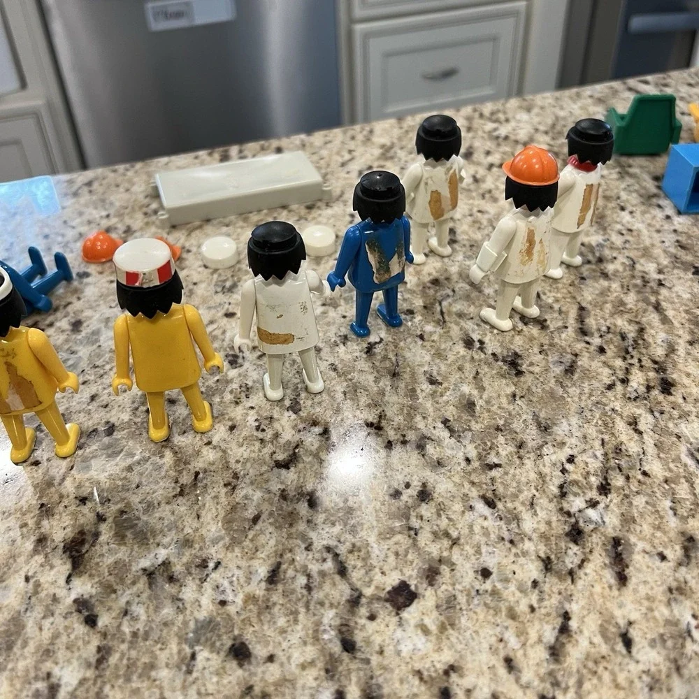 Vintage‎ 70's Playmobil Figures Nurse Medic Fireman Etc Lot. Read